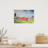 Rote Boote in Argenteuil von Claude Monet Poster (Küche)