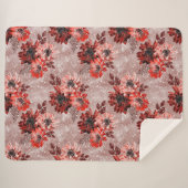 Rote, bordeauxrote Blume. Sherpadecke (Vorderseite (Horizontal))