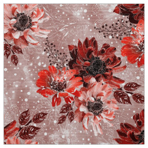 Rote, bordeauxrote Blume. Stoff