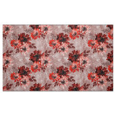 Rote, bordeauxrote Blume. Stoff (Fat Quarter (45,7 x 55,9 cm))