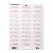 Rote botanische Toile-Monogrammadresse (Vorne)
