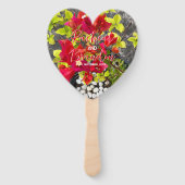 rote Bougainvillea oder Blume aus Papier, tropisch Fächer (Vorderseite)