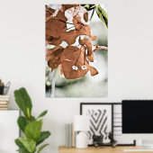 Rote Bougainvillea Poster (Heimbüro)