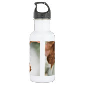 Rote Bougainvillea Trinkflasche (Rückseite)