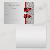 Rote Bow-Sitzkarten für Hochzeitstiche Platzkarte (Vorne/Hinten)