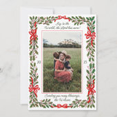 Rote Bows und Holly Garland Weihnachten im ersten  (Vorderseite)