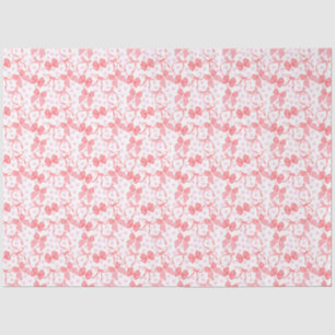 Rote Bows und rosa Punkte Seidenpapier