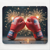 Rote Boxhandschuhe für USA 250. Geburtstag Mousepad (Vorne)