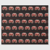 Rote Boxhandschuhe in Feuerwerken Geschenkpapier (Flach)