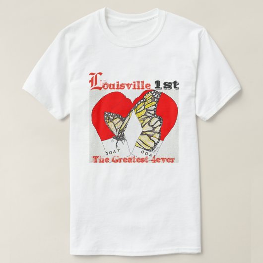 Rote Boxhandschuhe mit Monarchfalter T-Shirt (Design vorne)