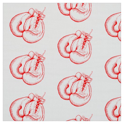 ROTE BOXING GLOVES SPORTS PATTERN STOFF (Muster)