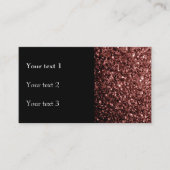 Rote braune Imitate glänzend Glitzer Glitzern und Visitenkarte (Vorderseite)