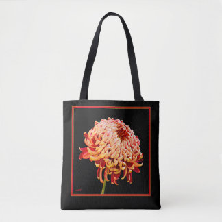 Rote & Braune Mum All-Over-Print-Tasche Tasche