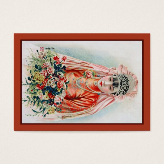 Rote Braut bei chinesischer Hochzeit in Shanghai (Vorderseite)