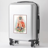 Rote Braut bei chinesischer Hochzeit in Shanghai Aufkleber (Koffer)