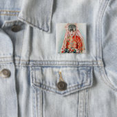 Rote Braut bei chinesischer Hochzeit in Shanghai Button (Beispiel)