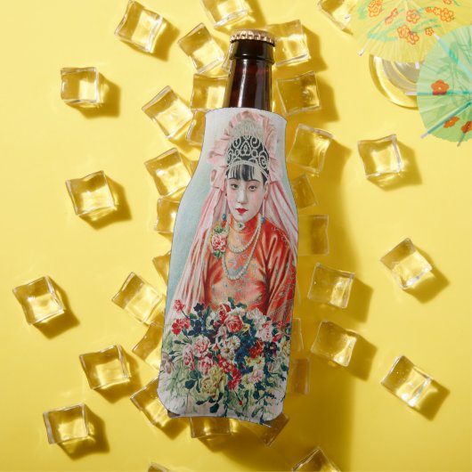 Rote Braut bei chinesischer Hochzeit in Shanghai Flaschenkühler (In Situ Sommer)