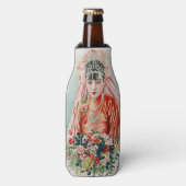 Rote Braut bei chinesischer Hochzeit in Shanghai Flaschenkühler (Flaschenvorderseite)