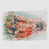 Rote Braut bei chinesischer Hochzeit in Shanghai Golfhandtuch (Horizontal)