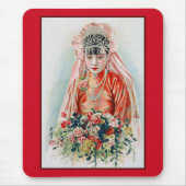 Rote Braut bei chinesischer Hochzeit in Shanghai Mousepad (Vorne)