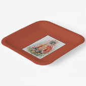 Rote Braut bei chinesischer Hochzeit in Shanghai Pappteller (Gewinkelt)