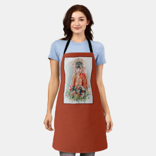 Rote Braut bei chinesischer Hochzeit in Shanghai Schürze