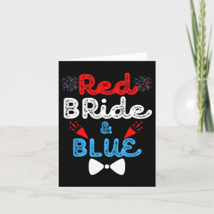 Rote Braut und Groom Funny Wedriage Party 4 Karte