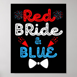 Rote Braut und Groom Funny Wedriage Party 4 Poster