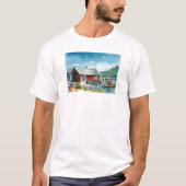 rote Bretterbude bei Menemsha T-Shirt (Vorderseite)