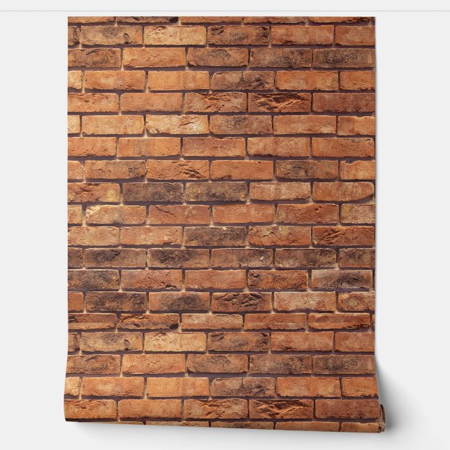 ROTE BRICKS-PEEL UND STICK-WALLPAPIER TAPETE (Abrollen)