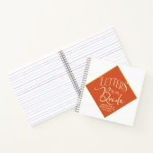 Rote Briefe an das Gästebuch von Bride Bachelorett Notizblock (Innenseite)