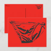 Rote Briefkarte Postkarte (Vorne/Hinten)