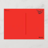 Rote Briefkarte Postkarte (Rückseite)