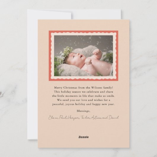 Rote Briefmarke 2 Foto Weihnachten (Rückseite)