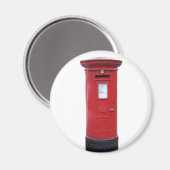 Rote britische Postbox Magnet (Vorderseite/Rückseite)