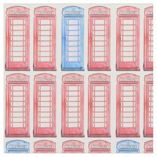 Rote britische Telefone Stoff (Nahaufnahme)