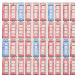 Rote britische Telefone Stoff