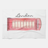 Rote britische Telefonzelle - Geschirrtuch (Horizontal)