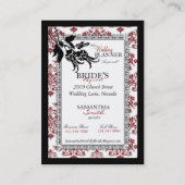 Rote Brokat-Visitenkarte Visitenkarte (Rückseite)