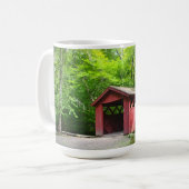 Rote Brücke am Chatfield Hollow Kaffeetasse (Vorderseite Links)