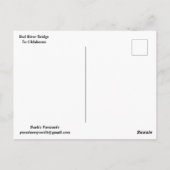 Rote Brücke bis Oklahoma Postkarte (Rückseite)