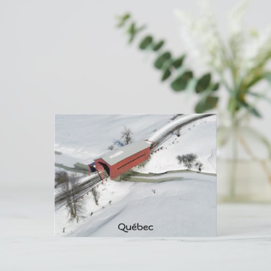 Rote Brücke, Québec Postkarte (Stehend Vorderseite)