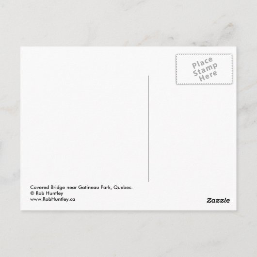 Rote Brücke, Québec Postkarte (Rückseite)