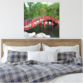 Rote Brücke über Wasser Leinwanddruck (Insitu (Schlafzimmer))