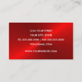 Rote Brushed Metal Sheen Visitenkarte (Rückseite)