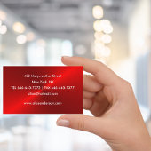 Rote Brushed Metal Sheen Visitenkarte