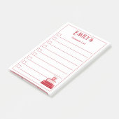Rote Bücher und Tassen-Leseliste Post-It-Notizen Post-it Klebezettel (angewinkelt)