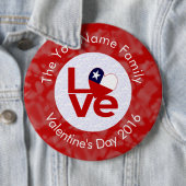 Rote Buchstaben der chilenischen Flagge - LIEBE We Button (Beispiel)