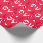 Rote Buchstaben Geschenkpapier (Ecke)