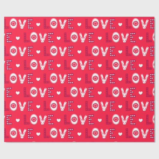 Rote Buchstaben Geschenkpapier (Flach)